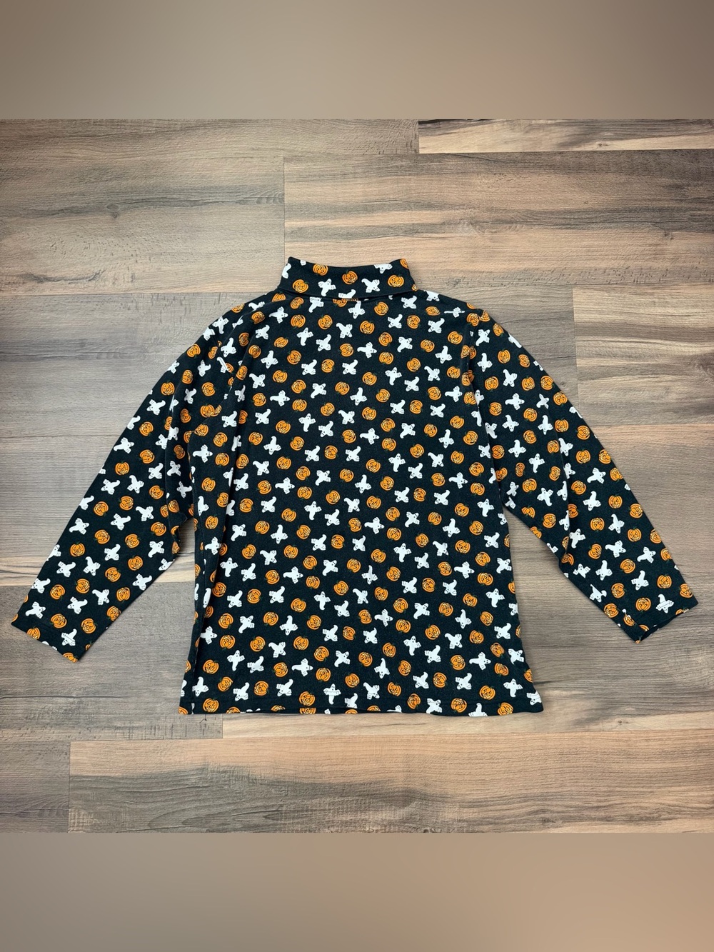 Vintage 90s The Eagle's Eye Women's Halloween Turtleneck - Ghosts & Pumpkins - S